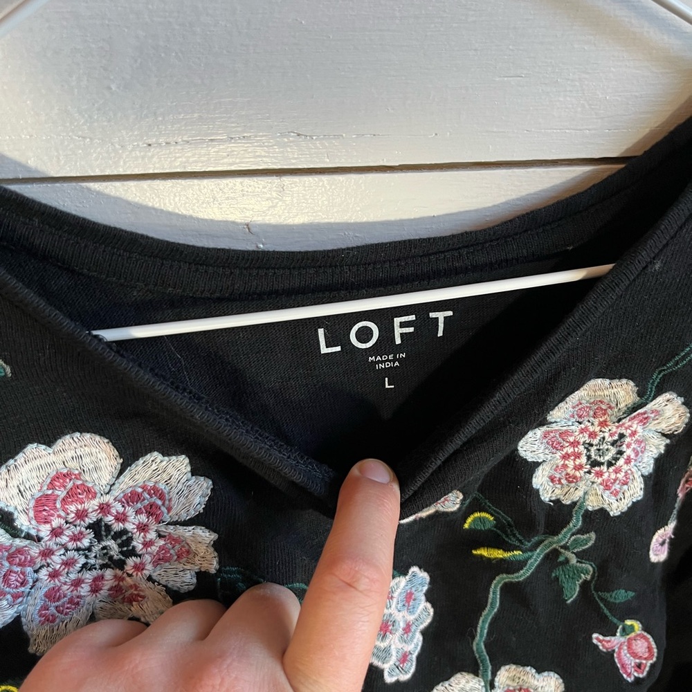 Loft Embroidered Long-Sleeve Top - Picture 2 of 5